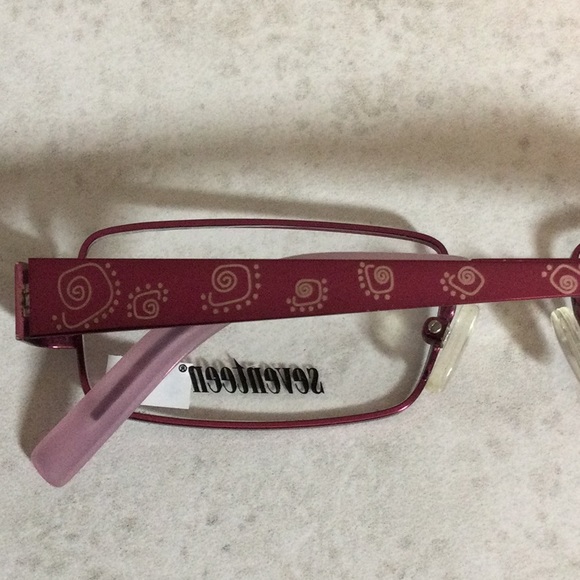 NWT Seventeen pink retro metal eyeglasses new old stock - Picture 9 of 16